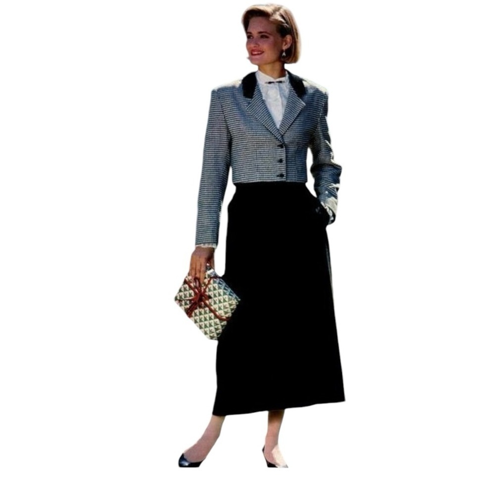 Vintage 80’s Casablanca Union Made Black Career Skirt VTG Sz 14 (size 10) - Picture 9 of 9